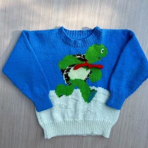 Franklin the turtle vintage knitted sweater